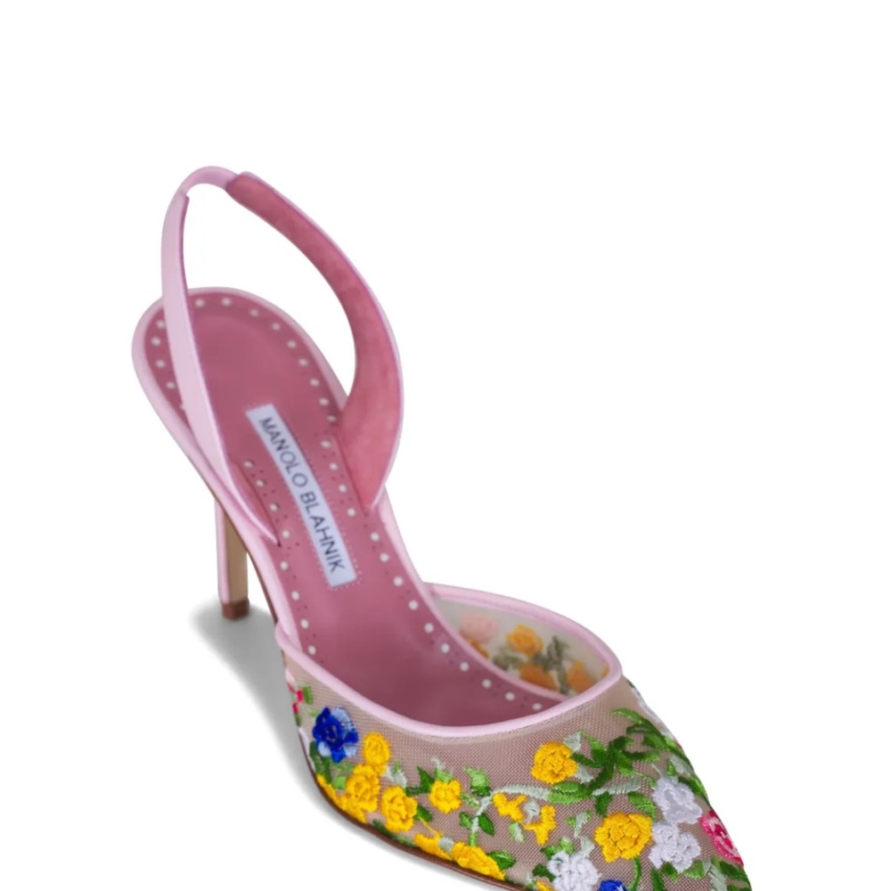 Manolo Blahnik Pink Slingback Heels